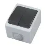 Intrerupator dublu aplicat, Horoz Atom 10A, 250V, IP54 / EXT 112-100-0006