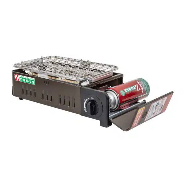 Pachet aragaz camping cu arzator mare, 2.2Kw, cu gril si tava + 3 butelii 410ml / ZTS 5615_1 - imagine 5