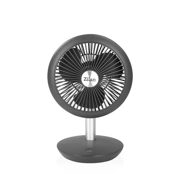 ZLN 4000_1 Ventilator portabil reincarcabil, gri incarcare USB, putere 5W, diametru 18 cm, 4 viteze reglabil pe vertical / ZLN 4000 - imagine 1