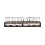 Set 6 pahare de shot cu suport din lemn dreptunghiular, 50ml / EXT 9932 - imagine 2