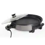 Tigaie electrica rotunda, pizza, grill, diametru 38 cm, putere 1500 W, capac sticla / ZLN 7870 - imagine 4