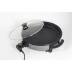 Tigaie electrica rotunda, pizza, grill, diametru 38 cm, putere 1500 W, capac sticla / ZLN 7870 - imagine 5