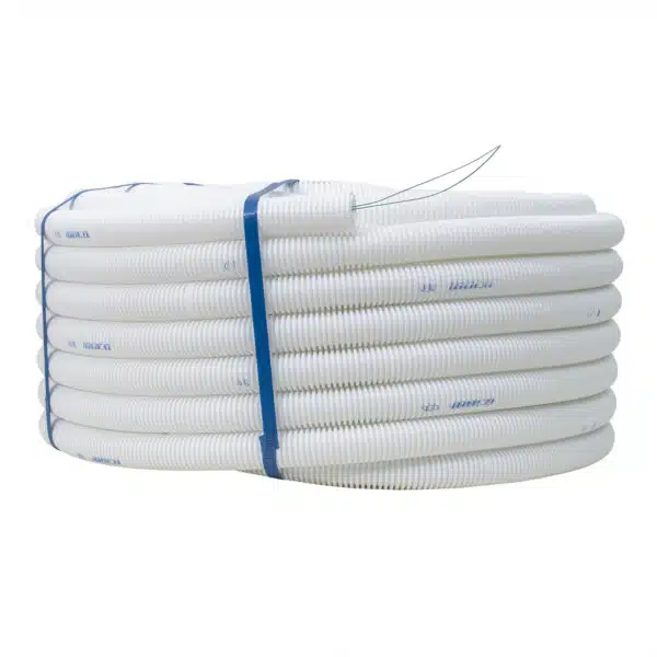 Tub flexibil, copex, din PVC cu fir de tragere, diametru 32mm, lungime 50m, alb / EXT 10809 - imagine 2