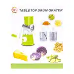 Razatoare manuala cu manivela pentru fructe si legume, 3 lame interschimbabile / ZTS 5673 - imagine 3