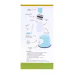Razatoare manuala cu manivela pentru fructe si legume, 3 lame interschimbabile / ZTS 5673 - imagine 4