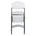 Scaun pliant din plastic pentru terasa, alb / ZTS 8192W - imagine 2