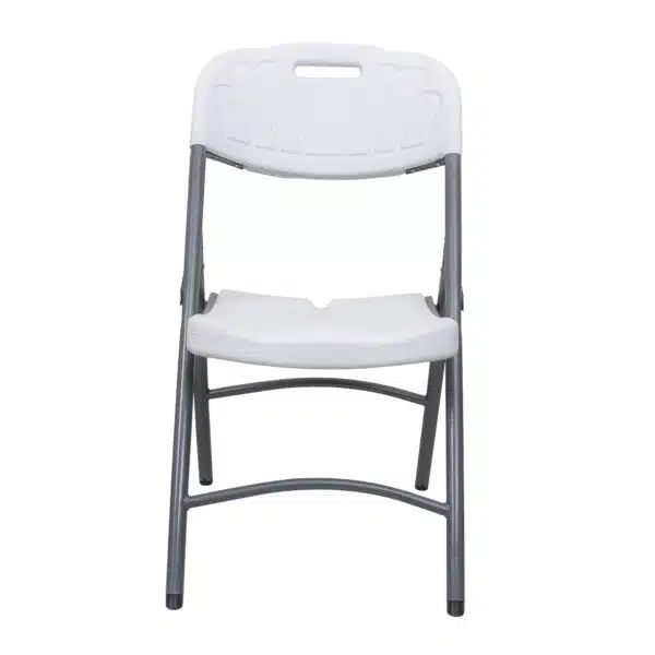 Scaun pliant din plastic pentru terasa, alb / ZTS 8192W - imagine 3