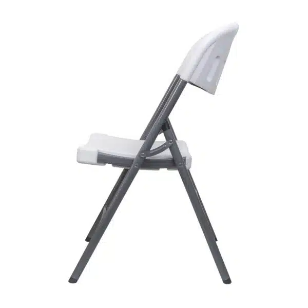 Scaun pliant din plastic pentru terasa, alb / ZTS 8192W - imagine 4