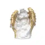 Statueta decorativa din ipsos cu ingerul pazitor, inaltime 16cm / EXT 10456