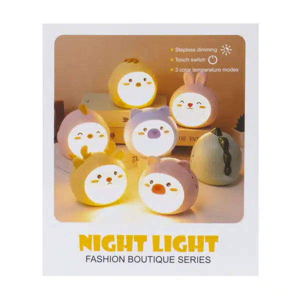 Lampa de veghe pentru copii, 3 tipuri de lumina, putere 4.2W, touch, USB, model ren roz / ZTS 8238 - imagine 5