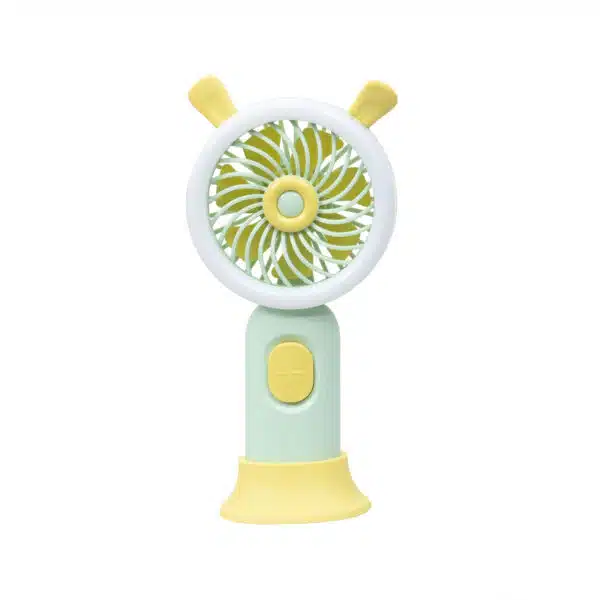 Ventilator de mana, alimentare USB, 3.7w, 3 viteze si suport, verde / ZTS 8241 - imagine 2
