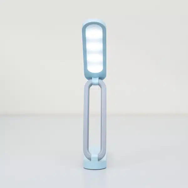 Lampa pentru birou, pliabila si portabila, 3 tipuri de lumina, putere 3W, touch, USB, bleu / ZTS 8245 - imagine 5
