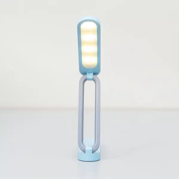Lampa pentru birou, pliabila si portabila, 3 tipuri de lumina, putere 3W, touch, USB, bleu / ZTS 8245 - imagine 6