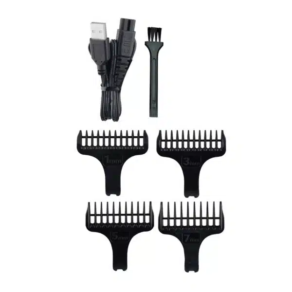 Aparat de tuns electric 5 in 1, pentru barbati reincarcabil IPX7, LED, gri / ZLN 8641 - imagine 4