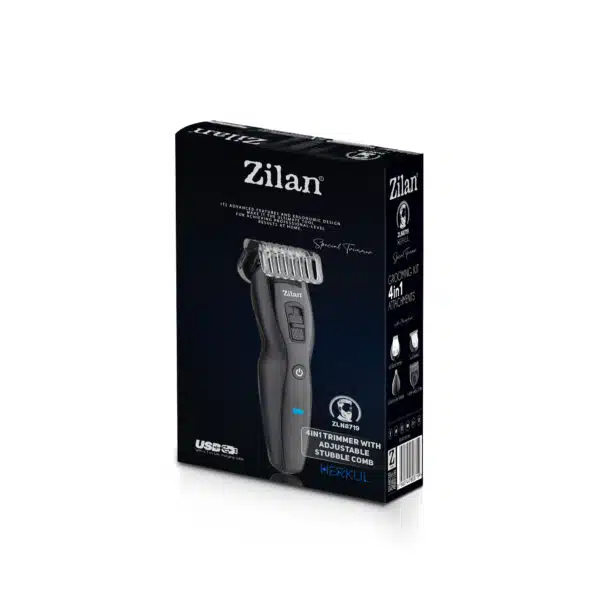 Aparat de tuns 4 in 1, HERKUL, incarcare USB, 4 capete, 500mAH negru / ZLN 8719 - imagine 5