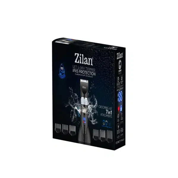 Aparat de tuns electric 7 in 1, pentru barbati reincarcabil IPX5, LED, negru / ZLN 8931 - imagine 4