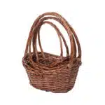 Set 3 cosuri de rachita ovale, maro lucios / ZTS 8001 - imagine 2