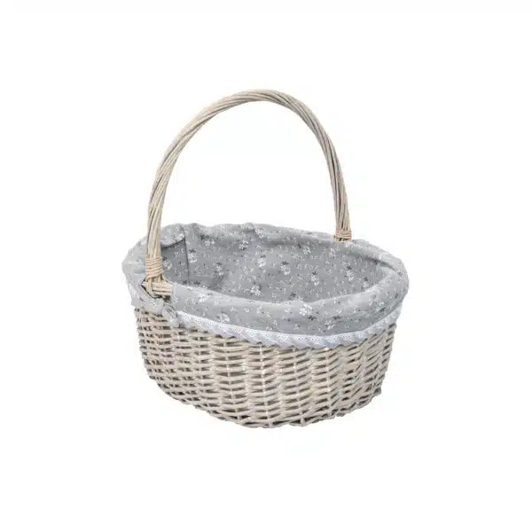 Set 3 cosuri de rachita ovale, gri inchis plus material textil / ZTS 8004 - imagine 4