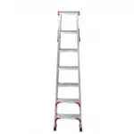 Scara dubla din aluminiu, 2x7 trepte, pliabila, maxim 150kg / ZTS 8191