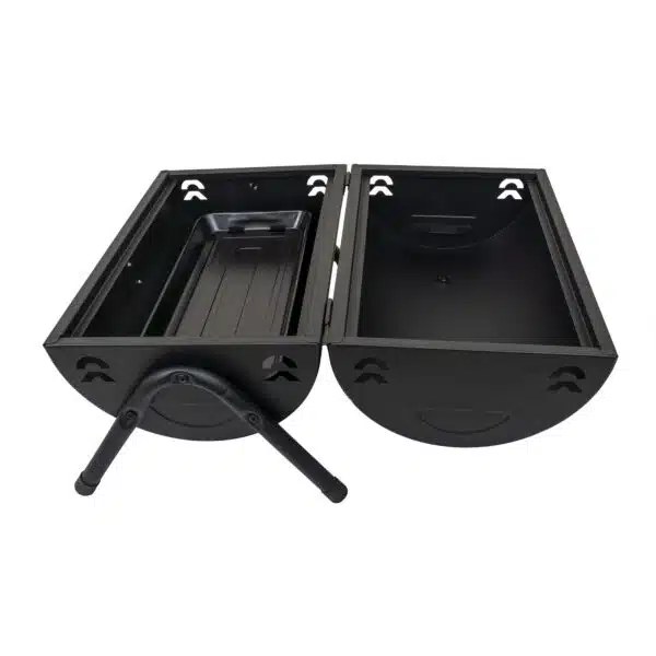 Gratar metalic, cilindric, cu 2 grile de gatit, negru / ZTS 8331 - imagine 4