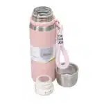 Termos interior inox, capacitate 700ml, cu capac inox, roz / ZTS 8442_2 - imagine 3