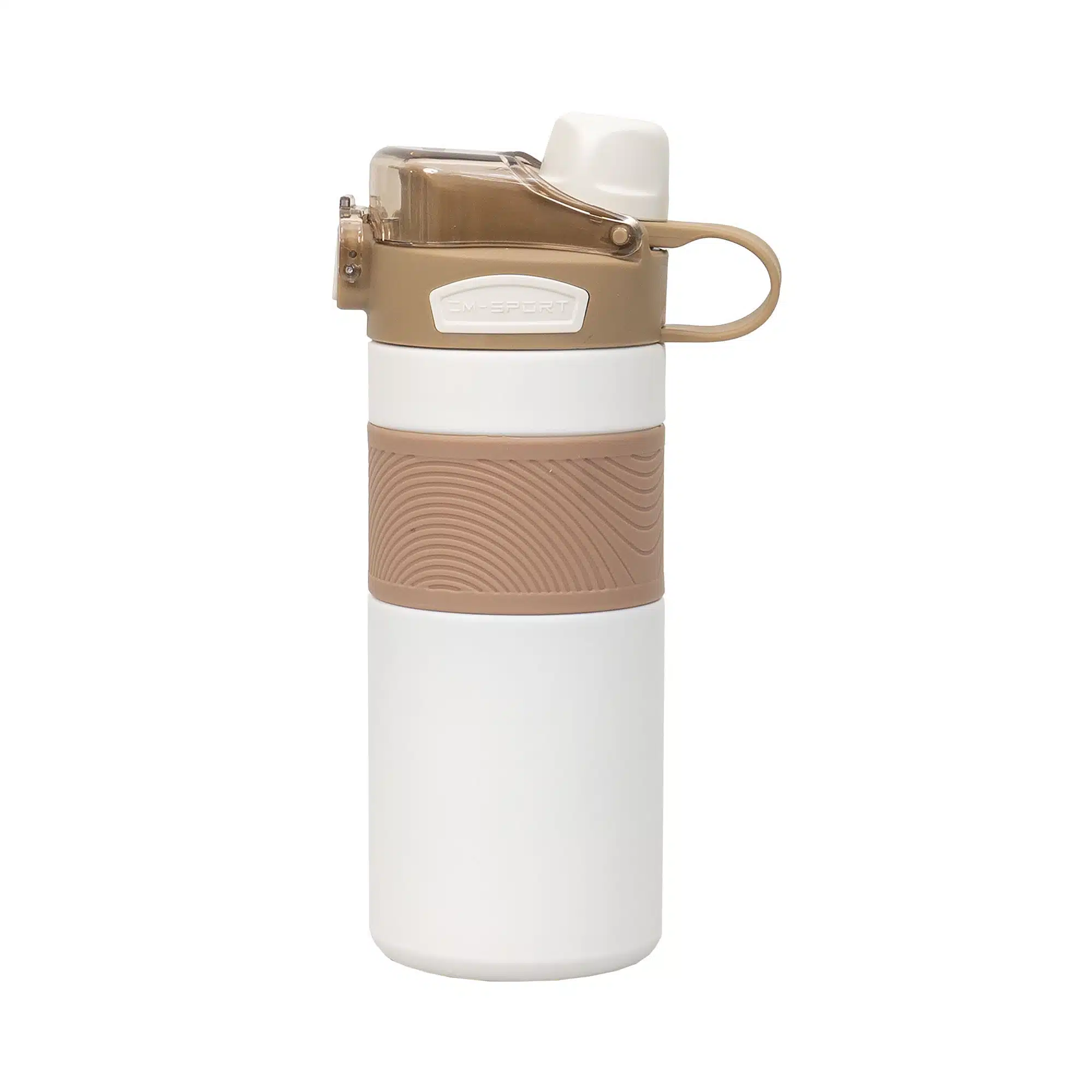ZTS 8443_1 Termos 2 in 1, interior inox, capacitate 600ml, model cu pai, alb / ZTS 8443 - imagine 1