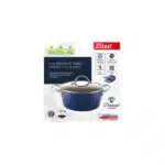 Oala cu capac ZILAN Diamond, din ceramica si inox, baza de inductie, diametru 24cm / ZLN 9617 - imagine 3