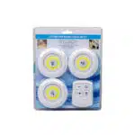 Set 3 lampi cu LED si telecomanda pentru mobila, autoadezive, rotund  Z-TOOLS / ZTS 8221 - imagine 2
