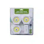 Set 3 lampi cu LED si telecomanda pentru mobila, autoadezive, hexagon  Z-TOOLS / ZTS 8222 - imagine 2