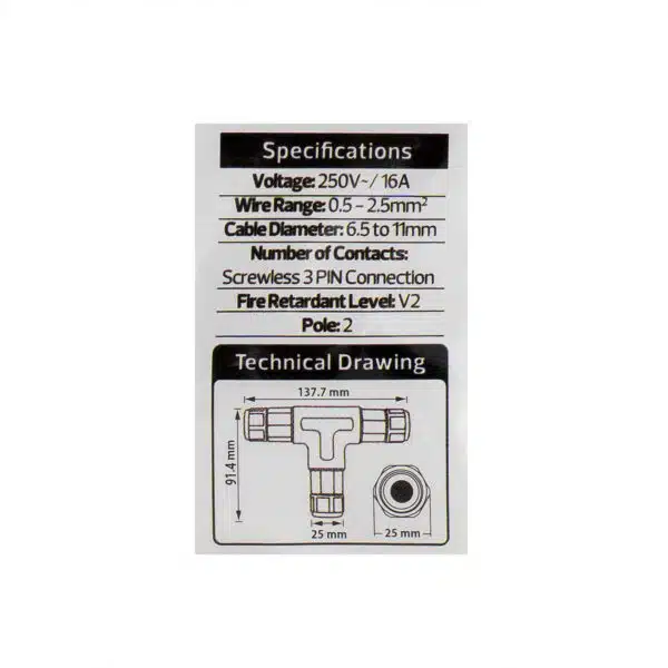 Conector 3 pini WATEPROOF IP68 / EXT 106-004-0002 - imagine 4