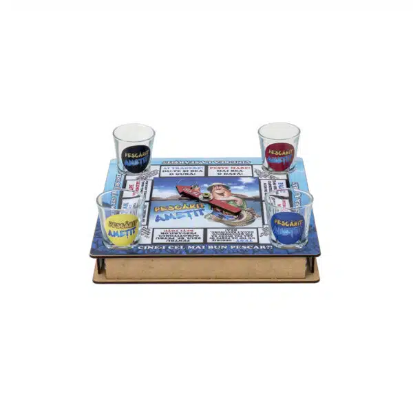 Joc ruleta de petrecere cu 4 pahare shot 21x21x3cm Z-TOOLS / EXT 10786_5 - imagine 2