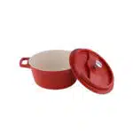 Oala cu capac ZILAN, din ceramica, diametru 28cm, capacitate 5l, rosu / ZLN 0903 - imagine 2