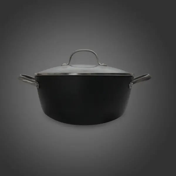 Cratita din fonta tip fagure cu capac de sticla OTI, diametru 24cm, capacitate 3.5L 181654 / OTI 0015 - imagine 6