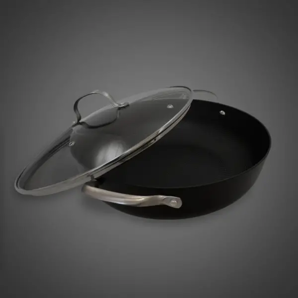 Cratita din fonta tip fagure cu capac de sticla OTI, diametru 30cm, capacitate 4.5L 181655 / OTI 0016 - imagine 3