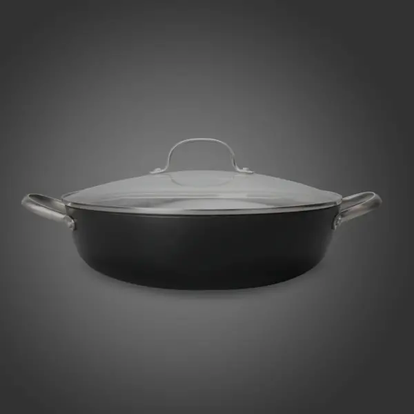 Cratita din fonta tip fagure cu capac de sticla OTI, diametru 30cm, capacitate 4.5L 181655 / OTI 0016 - imagine 6