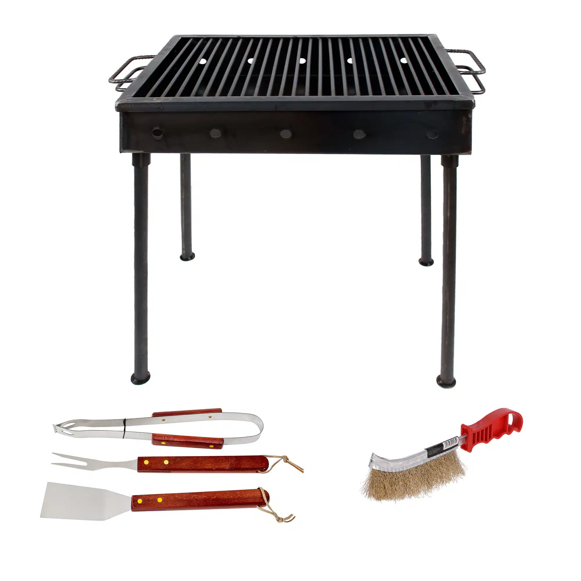 5208_2 Pachet gratar metalic 50x35cm (5208) plus perie de sarma (ZLN 2264) plus 3 accesorii gratar (ZTS 8338) / 5208_2 - imagine 1