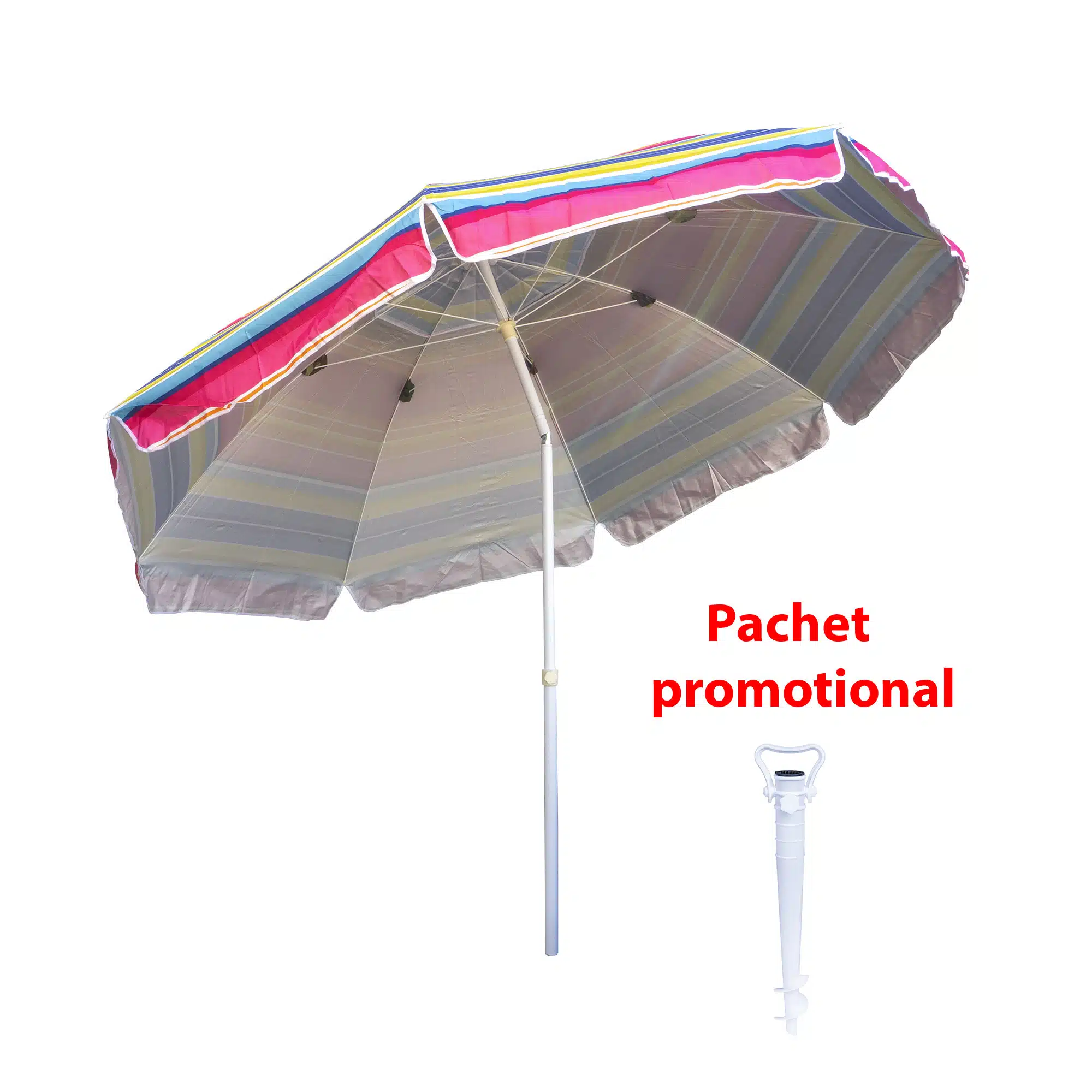 ZTS 8489_9 Pachet promo, umbrela pentru protectie solara, diametru 2.4m ZTS 8489 plus suport tip burghiu alb ZTS 8492 Z-TOOLS / ZTS 8489_2 - imagine 1