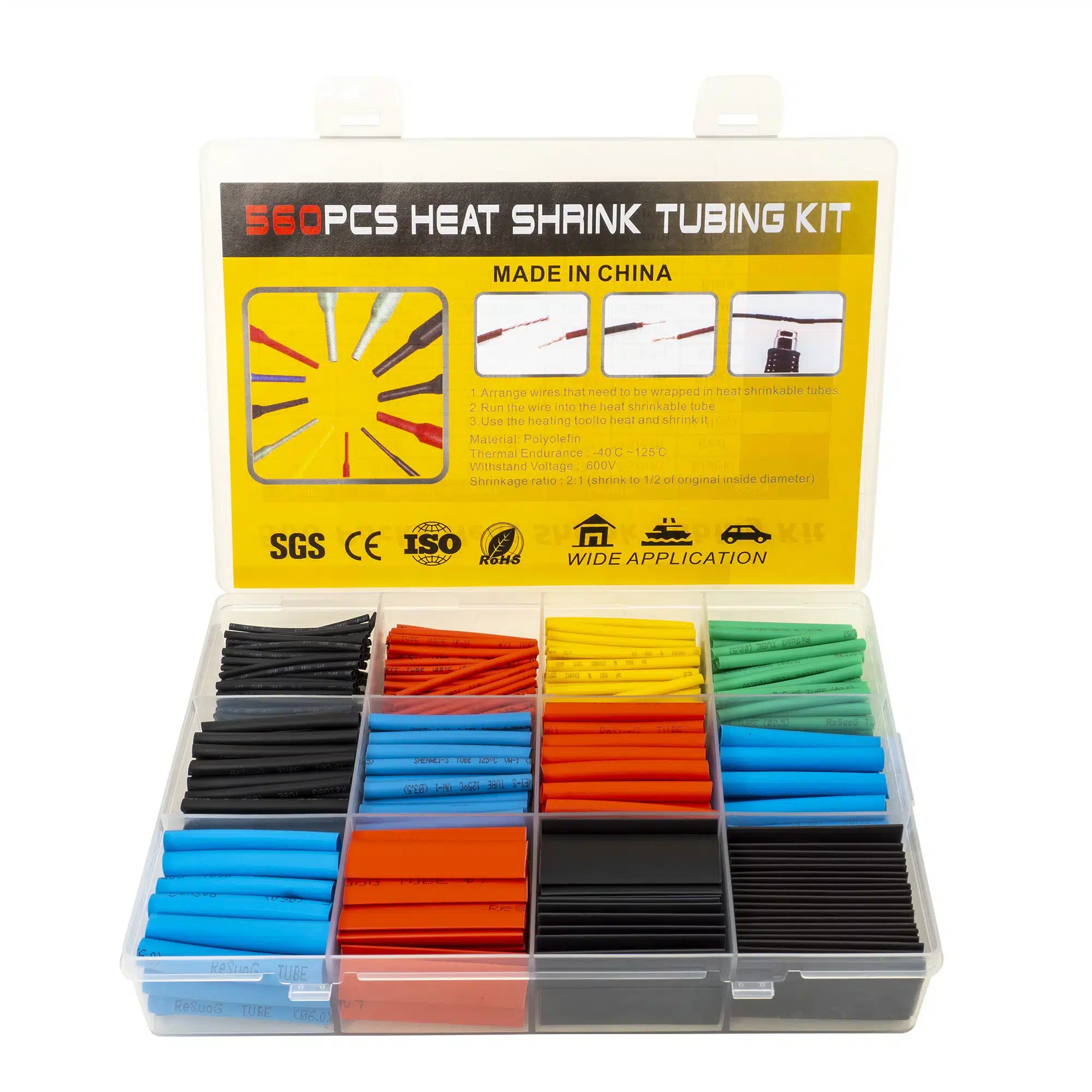 ZTS 9184_1 Set de 560 tuburi termocontractabile Z-TOOLS / ZTS 9184 - imagine 1