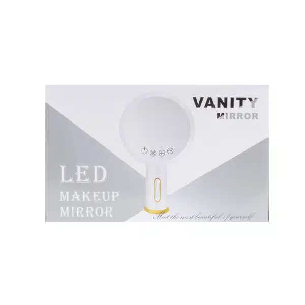 Oglinda pentru make-up cu Led si control Touch, intensitate reglabila, rotativ, diametru 19cm, alb Z-TOOLS / ZTS 8678 - imagine 4