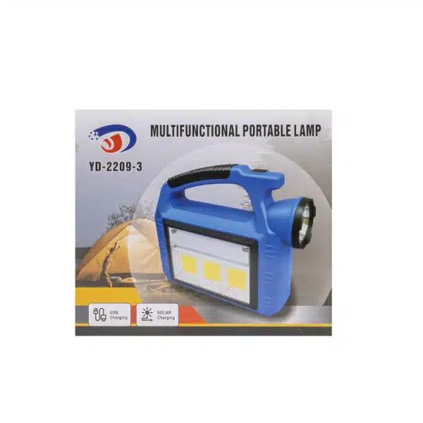 Lanterna de mana cu incarcare solara si USB, 3 moduri de intensitate a luminii, albastru Z-TOOLS / ZTS 8980 - imagine 4