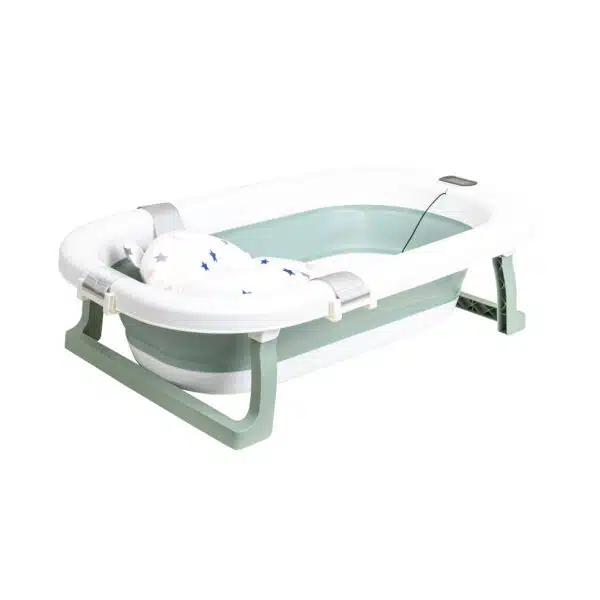 Cadita pliabila pentru bebelusi, cu termostat si pernuta, verde Z-TOOLS / ZTS9154 - imagine 3