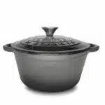 Cratita din fonta emailata cu capac, 22x9.5cm, capacitate 2.9l Marble Gray / DCN58632