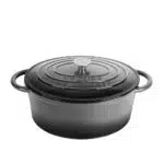 Cratita ovala din fonta emailata cu capac, 33x26.5x11.5cm, capacitate 6l Marble Gray / DCN60799 - imagine 2