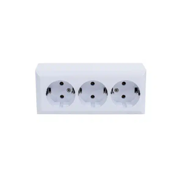 Priza tripla cu CP PT QUATRIC, 16A, 250V / QC-6-0312 - imagine 2