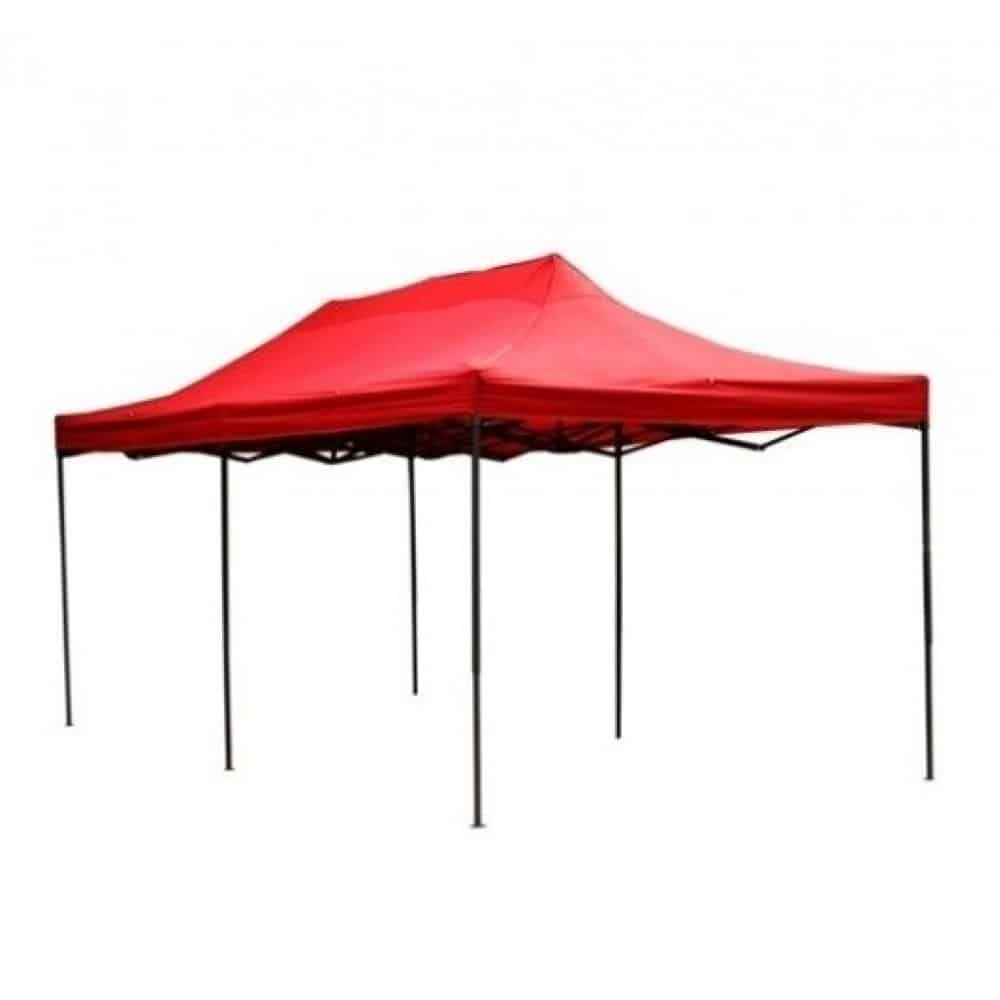 Cort tip pavilion metalic pentru gradina, impermeabil 3×6 metri