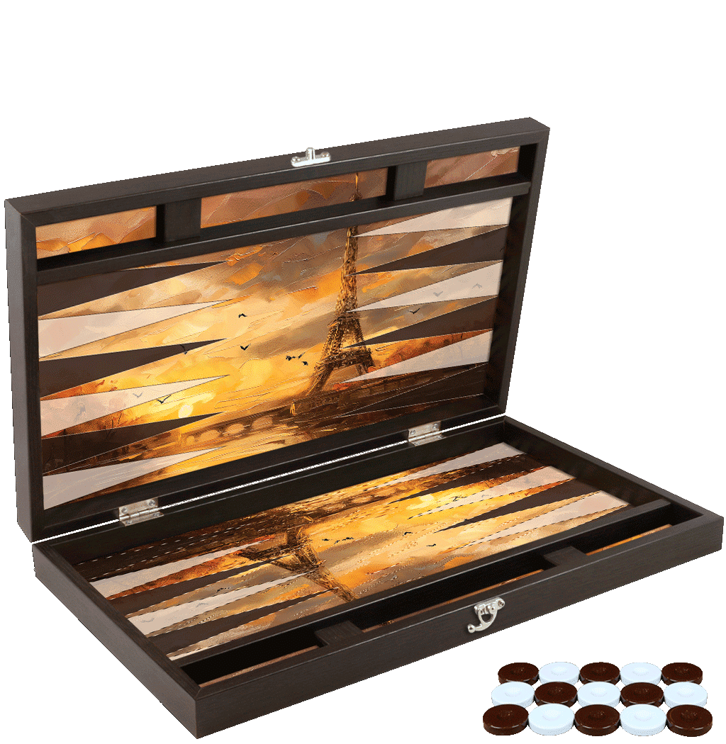Joc de table din piele ecologica, model TURN EIFFE, Z-TOOLS