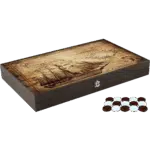 Joc de table din piele ecologica, model PIRATE SHIP, Z-TOOLS / ZTS5512-7