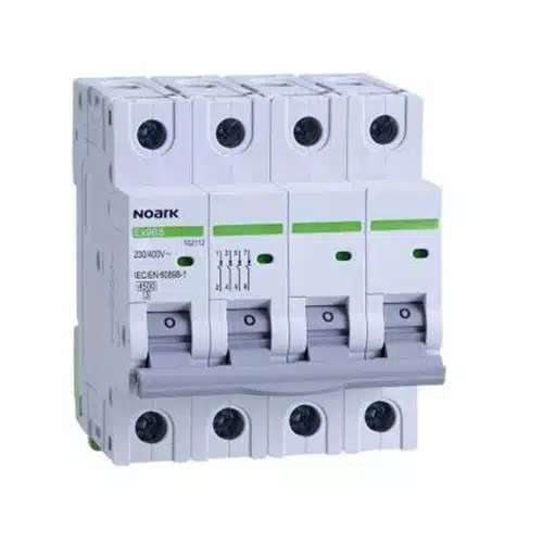 102197_1 Siguranță automată, 4 poli, curba C, 10A, Noark, gri / 102197 - imagine 1