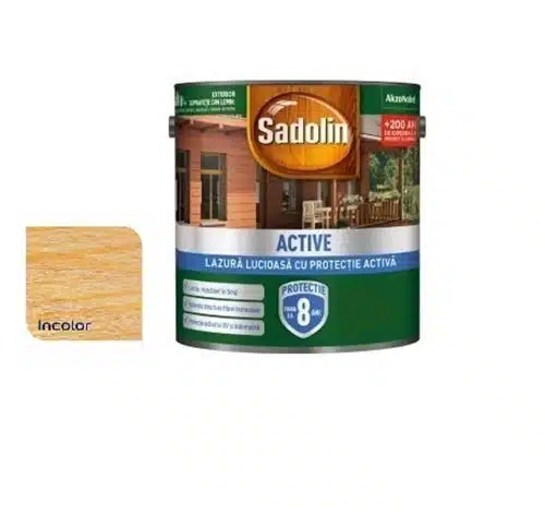 EXT10108 Lazură pentru lemn, lucioasă pe bază de solvent 2.5L, Sadolin, incolor / EXT10108 - imagine 1