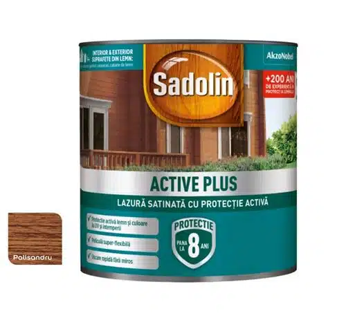 EXT10111 Lazură satinată pe bază de apă, protecție lemn exterior, 2.5L, Sadolin, Palisandru / EXT10111 - imagine 1